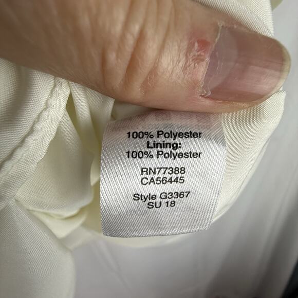 J. Crew Women's Scalloped Razorback Cami Cream‎ Size 6 Lined - Picture 6 of 9